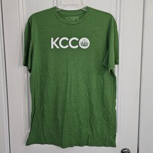 Authentic The KCCO Tee Men's Large "Keep Calm and Chive On" Green Cotton Blend